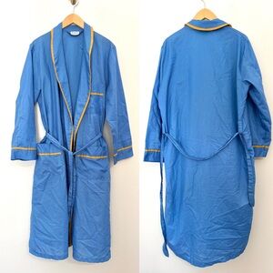 Vintage McKenzie Imperial Perma-Press Blue Lounge Jacket Dressing Gown Medium